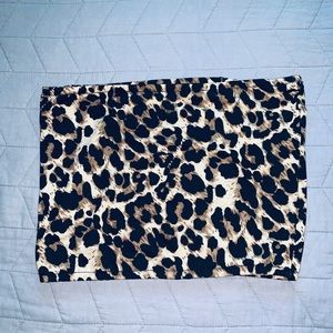 Leopard print cropped tube top